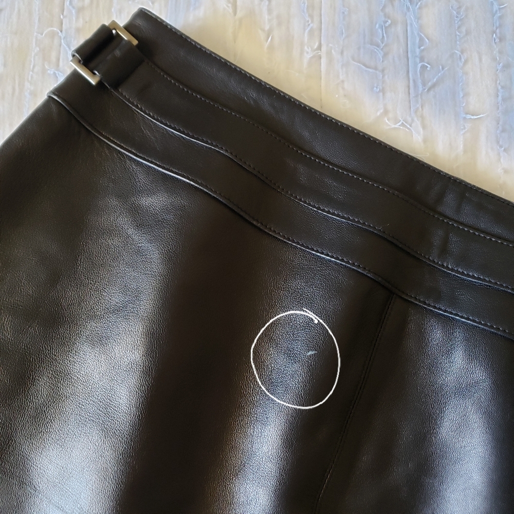 Valerie Separates Black Leather Pencil Skirt 12 - Picture 2 of 7